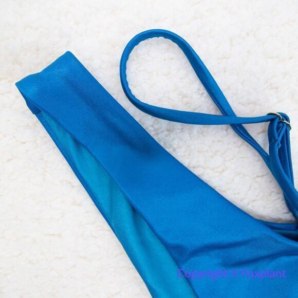 NEW Agua Bendita blue Egle Thoughts reversible bikini bottom, size L - Picture 6 of 12